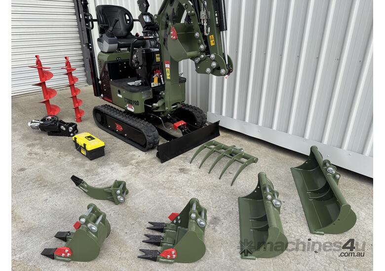 caption Mini Excavator 1.3 T HAIHONG CTX 8012 Pro Package Deal with 2 SPEED TRACKING!