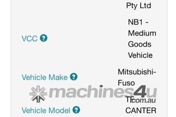 2023 Mitsubishi Canter 515 Cab Chassis