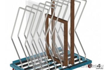 Luna Moveable Glass & Profile Trolley 1500mm x 990mm x 1500mm