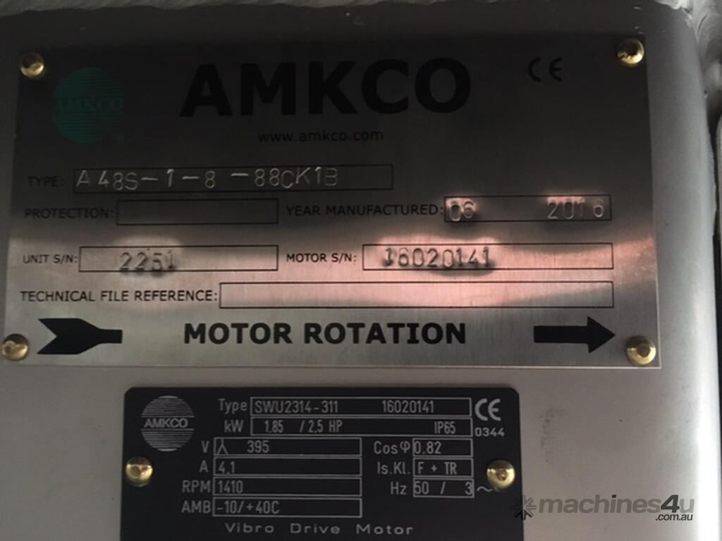 New AMKCO A48S-1-8-88CK1B Vibrating Sieve in Laverton North, VIC