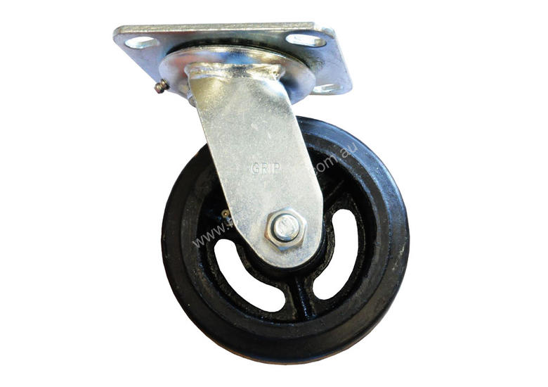 caption 42079 - RUBBER MOULDED IRON WHEEL CASTOR(SWIVEL)