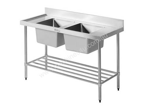 Simply Stainless - Double Sink Bench 600mm Deep