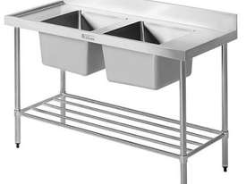 Simply Stainless - Double Sink Bench 600mm Deep - picture0' - Click to enlarge