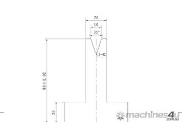 STEELMASTER Bottom Single 10mm Vee Tooling - US 20.43/35 V=10 R1,0 L.MM.835