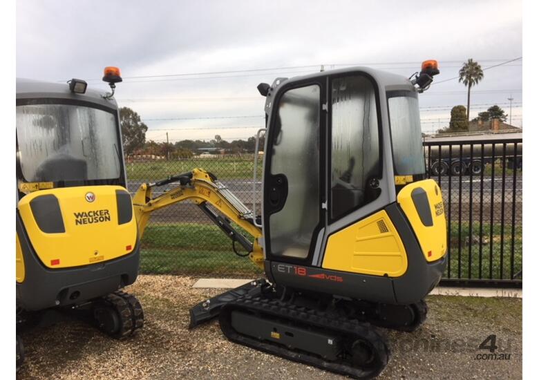 caption WACKER NEUSON 2023 ET18vds cabin hyd powertilt quick hitch ( 2.1 T ) CABIN EXCAVATOR