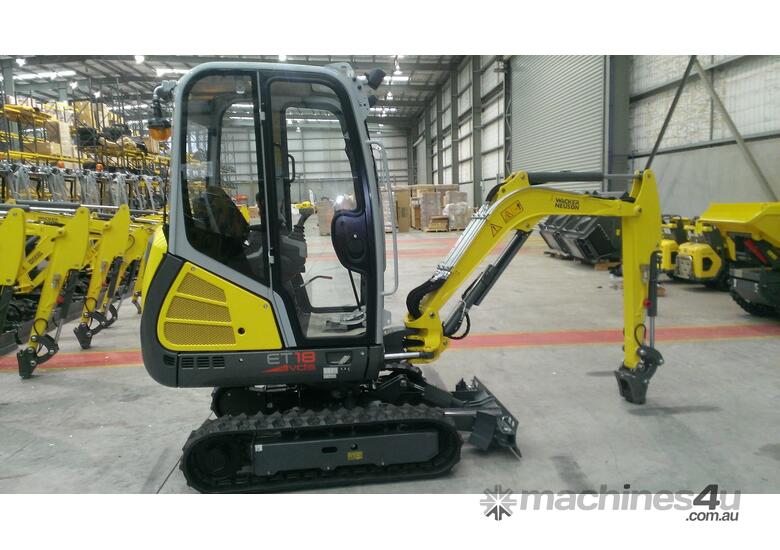 caption WACKER NEUSON 2023 ET18vds cabin hyd powertilt quick hitch ( 2.1 T ) CABIN EXCAVATOR