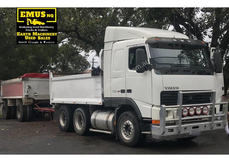 caption 2002 Volvo FH-16 Tandem Tipper & Dog Trailer. TS455