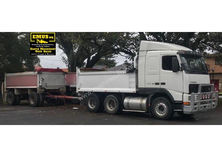 caption 2002 Volvo FH-16 Tandem Tipper & Dog Trailer. TS455