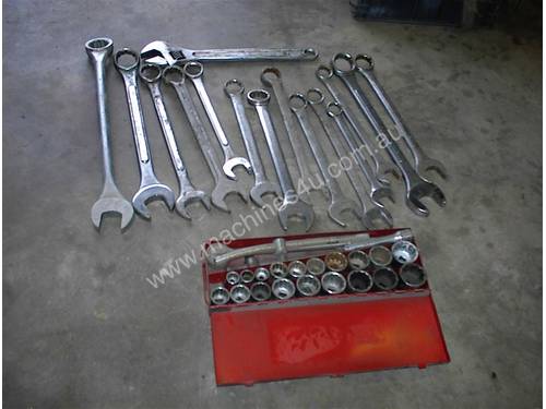 heavy spanners and socket set