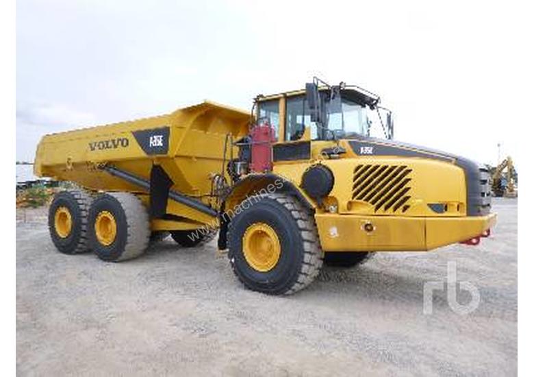 caption VOLVO A35E Articulated Dump Truck