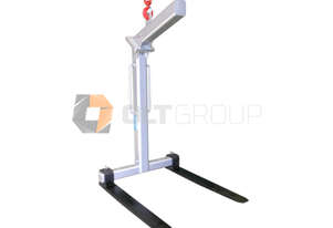 Self Levelling Pallet Hook Lifting Attachment 2000kg CWL Adjustable Height and Tyne Widths