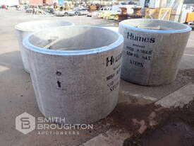 2 X HUMES MANHOLE LINERS & CAST STEPS, 1 X LINER GULLY (1092D), 3 X GULLY BASES (1200MM X 150MM) & 4 - picture0' - Click to enlarge