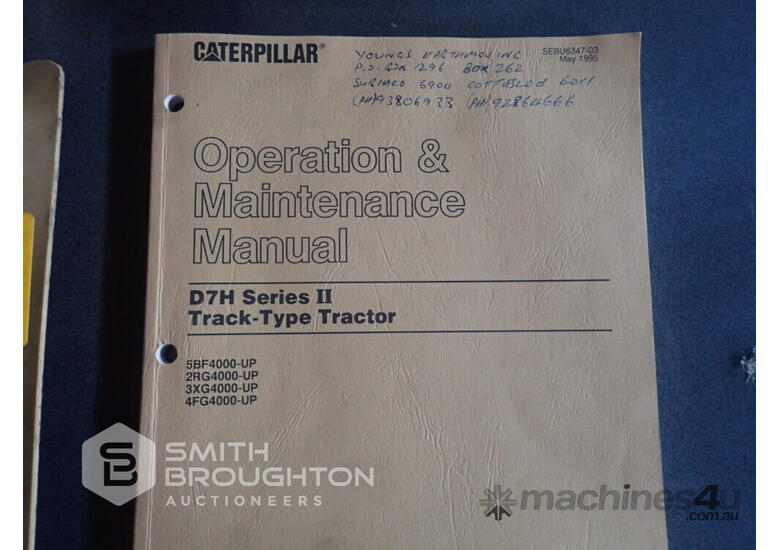 Used CATERPILLAR D7H SERVICE PARTS OPERATION MAINTENANCE MANUALS Vices ...