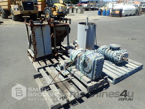 4 X PALLETS COMPRISING OF ASSORTED DRIVE MOTORS, TANK & HOPPERS