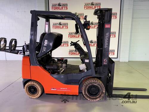2013 TOYOTA 32-8FG18 SN 308FG18-34952 LPG / GAS FORKLIFT 4700MM CONTAINER MAST 