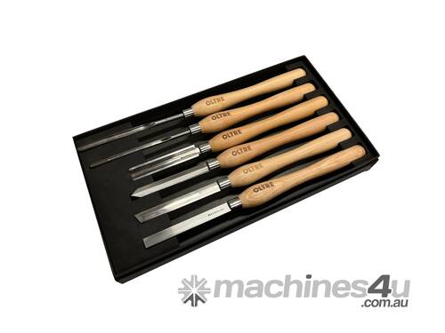 caption 6Pce Woodturning Chisel Tool M2 CRYO HSS (Medium Turning Tools) Set by Oltre