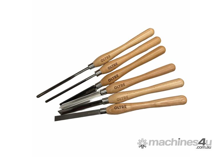 caption 6Pce Woodturning Chisel Tool M2 CRYO HSS (Medium Turning Tools) Set by Oltre