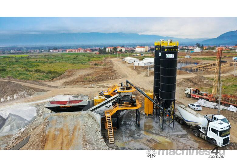 caption TURBOMIX-100 Mobile Concrete Batching Plant