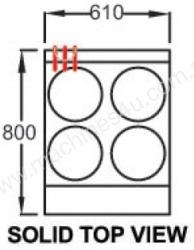 caption Goldstein PEB4S Solid Plate Electric Cooktop