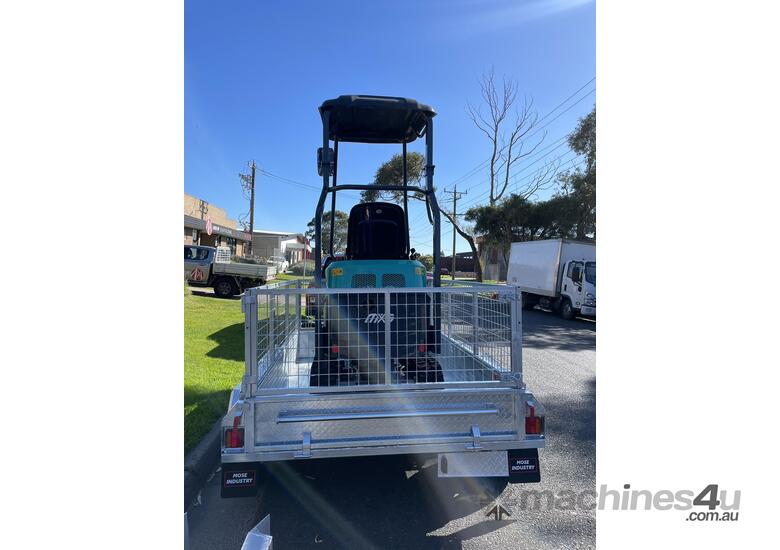 caption XE13SE MINI EXCAVATOR-KOOP ENGINE+ATTCHMENT PACKAGE+CAGE TRAILER WITH FREE RAMPS