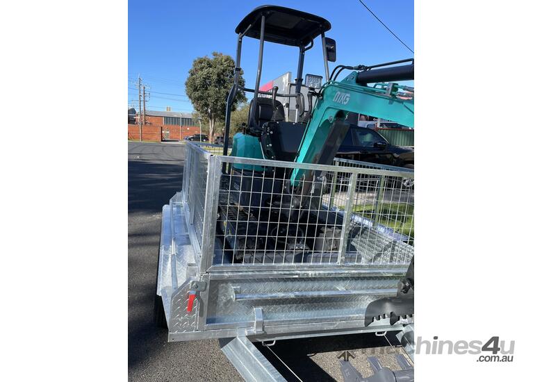 caption XE13SE MINI EXCAVATOR-KOOP ENGINE+ATTCHMENT PACKAGE+CAGE TRAILER WITH FREE RAMPS