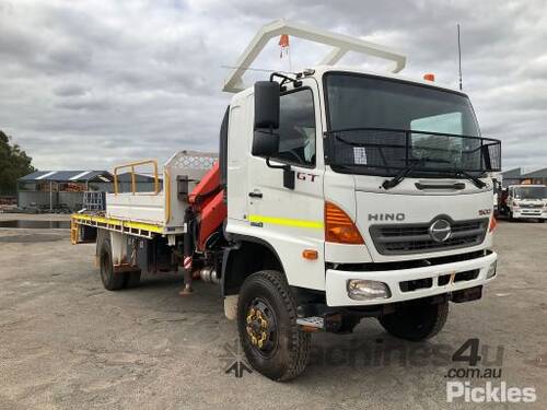 2012 Hino 500 SERIES Flatbed Crane Truck