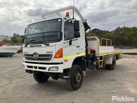 2012 Hino 500 SERIES Flatbed Crane Truck - picture1' - Click to enlarge