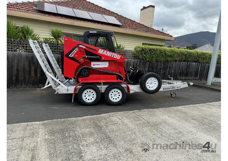 caption Manitou Skid Steer -1050 RT Loader & Trailer Package