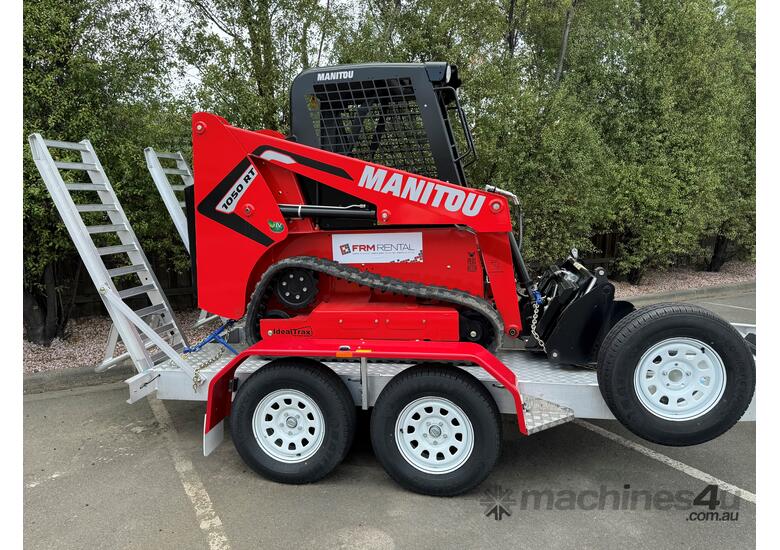 caption Manitou Skid Steer -1050 RT Loader & Trailer Package