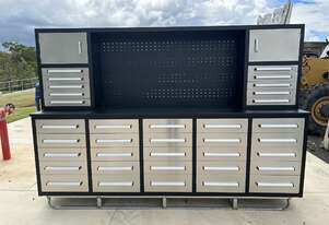 35 Drawer Stainless Steel Tool Cabinet / Work Bench
