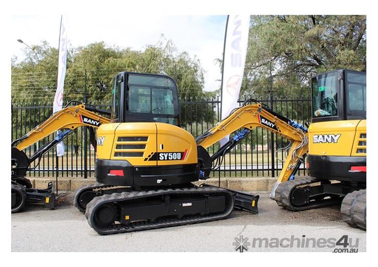 caption 2023 SANY SY50U Excavator | 600mm Pin Included | Demo Unit | SY005RCD00158