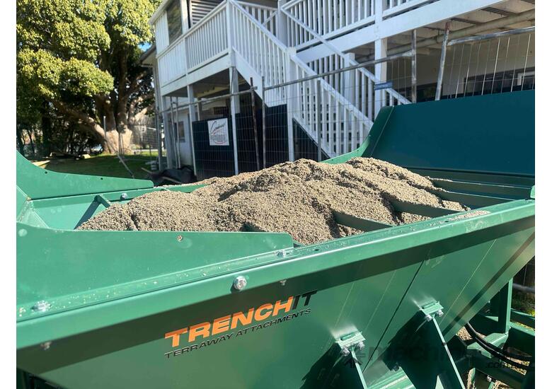 caption TrenchIt SGH1000 Sand & Gravel Hopper - Fast and Efficient Trench Backfilling! Proudly NZ Made