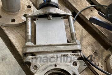 Valve Knife Pneumatic 316 SS 100 mm Air operated