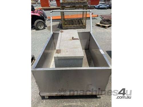 Stainless Trolley 900x1220x500mmH and Steel Cabinet