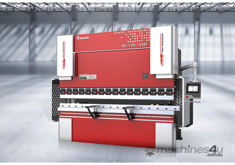 Ragos HG 130-3200 7 Axis Electric-Hydraulic HYBRID CNC Press Brake