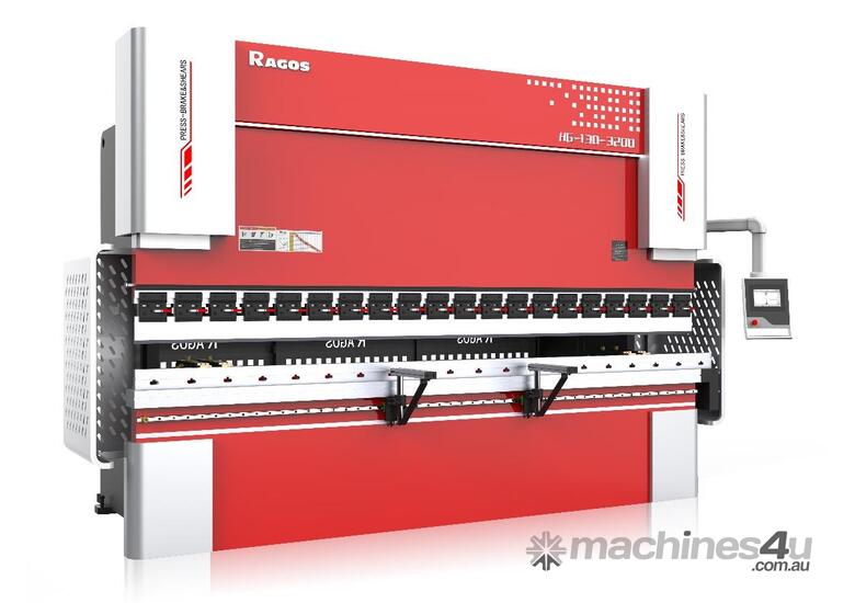 Ragos HG 130-3200 7 Axis Electric-Hydraulic HYBRID CNC Press Brake