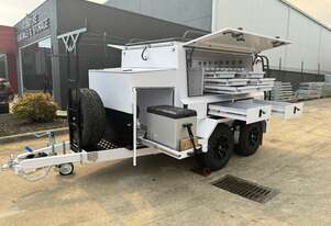 8x5 Builders Tradie Trailer White 3500KG ATM with Drawer and Fog Lights BIGMAN TRAILER