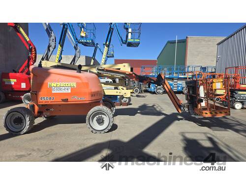 caption JLG 450AJ Articulating Rough Terrain Boom Lift