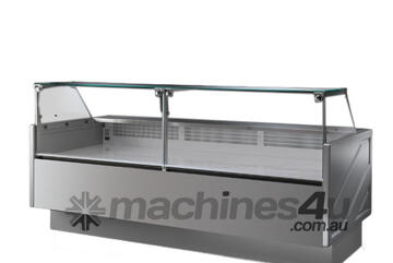 Tecnodom Serie Mr9.5 Silver 2480Mm Wide Deli Display With Storage And Castors Tdmr 0925