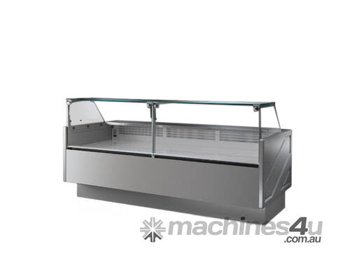 Tecnodom Serie Mr9.5 Silver 2480Mm Wide Deli Display With Storage And Castors Tdmr 0925
