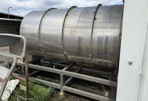 Tumbler Salting drum Stainless Steel 1.4m dia x 2.5m long Overall 3.3m long