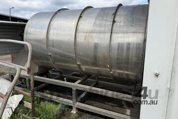 Tumbler Salting drum Stainless Steel 1.4m dia x 2.5m long Overall 3.3m long