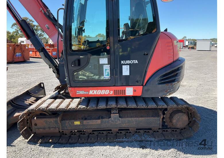 2017 Kubota KX080-3S Excavator (Steel Track With Rubber Inserts)