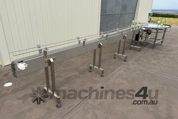 4.8M Stainless Steel Slatted Conveyor and 1.2M S/S Accumulation Table