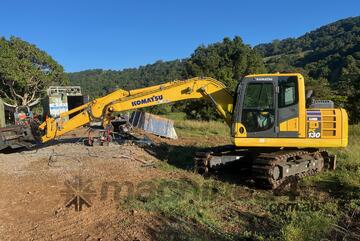 Komatsu PC130 2023 Low Hours, Fully Optioned Long Reach Excavator Retirement Sale!