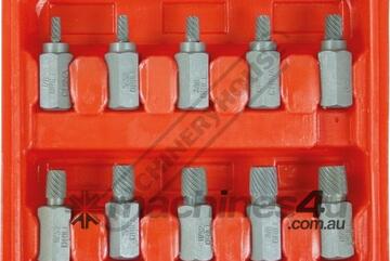 Screw Extractor Set - 10 piece Extracts 3/16
