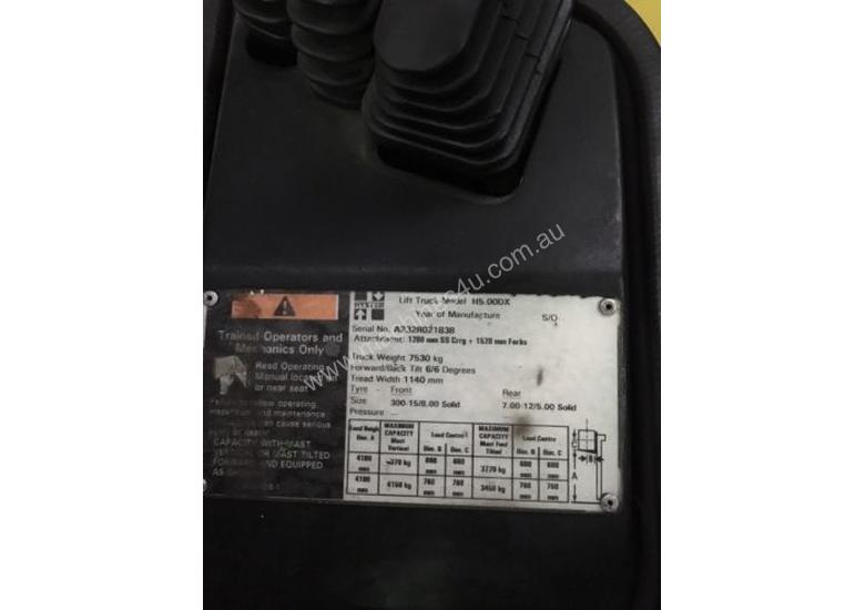 caption Used Hyster 5 tonne LPG forklift for sale