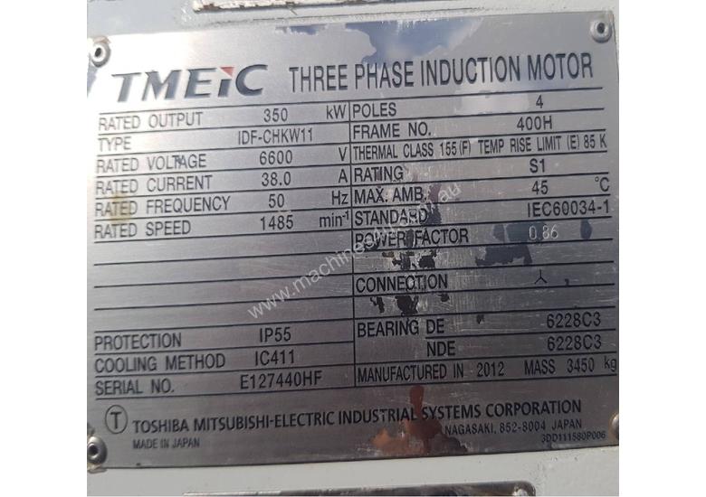 caption 350 kw 4 pole 6600 volt AC Electric Motor