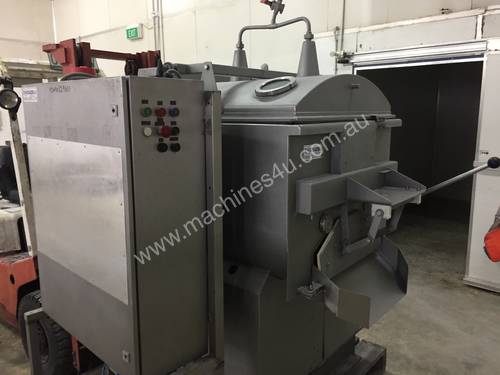 150kg Twin Shaft Mixer (Meat Industry) with Water Injection and Front Discharge.