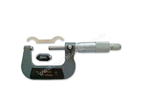 GRIP 25-50mm Metric External Micrometre Screw Gauge Precision Measuring Tool
